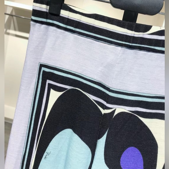 US 4 Emilio Pucci Printed wool-blend straight-leg pants NWT - Picture 2 of 8